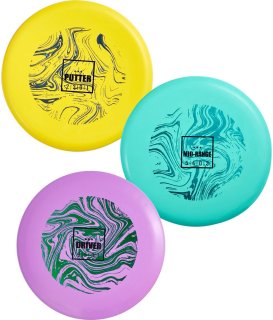 De Discgolf Starterset 3-delig in één oogopslag