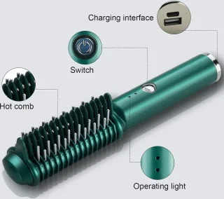 Draadloze Stijltang en Krulborstel Haarstylingtool USB