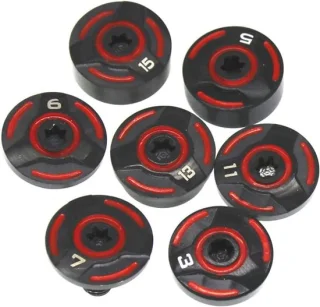 Golf gewichten set - 7 stuks - rood