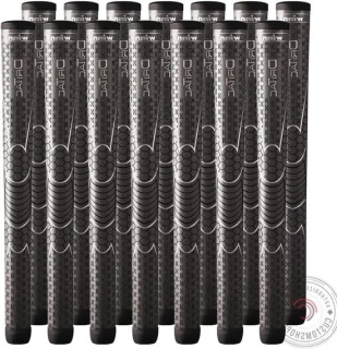 Golf grips set - oversize handgrepen - set van 9 - grijs zwart
