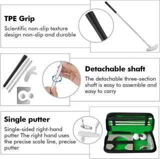 Golf Office Putter Set met Putting Cup en Tas
