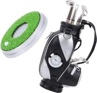 Golf pennenset mini golftas zwart zilver