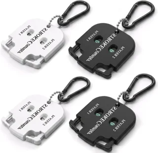 Golf resultatenteller 4 stuks set - zwart