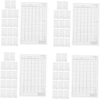 Golf scorekaarten - set van 5