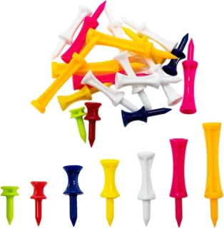 Golf Tees 70 stuks - 7 maten - gemengde kleuren
