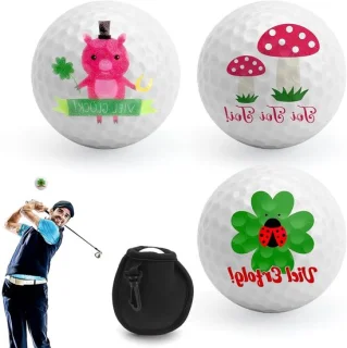 Golfbal cadeauset L wit