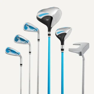 De Golfclubset Heren 6-delig Blauw/Zwart in één oogopslag