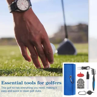 Golfhanddoek en Reinigingsset - Golfaccessoireset