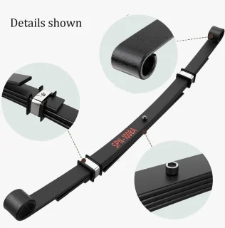 Wat vinden we goed aan de Golfkar Bladveerset Achter - 4-blad - Zwart