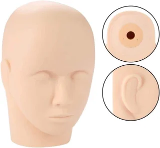 Lash Extension Training Practice Head Soft Rubber Model