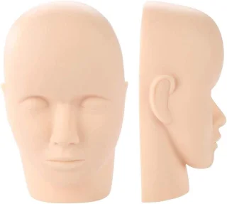 Lash Extension Training Practice Head Soft Rubber Model