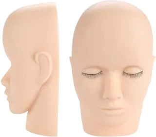Lash Extension Training Practice Head Soft Rubber Model
