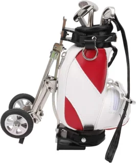Mini Golftas Pennenset 3-delig Rood/Wit