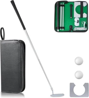 Train je putt overal met de Mini Wave Golf Putter Set