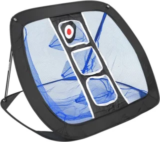 Opvouwbaar golfnet (zwart-blauw)