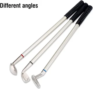 Pennenset met golfclubs, 3 balpennen, multicolor