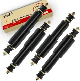 Schokdemperset golfkar - 4 stuks - zwart