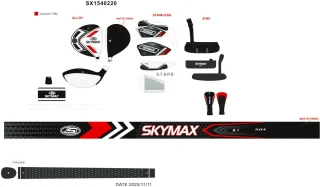 Skymax S1 Halve Golfset 8-Delig Graphite Shaft