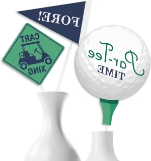 De Tafeldecoratie set Golfmotief - 15 st. Wit/Blauw/Groen in één oogopslag