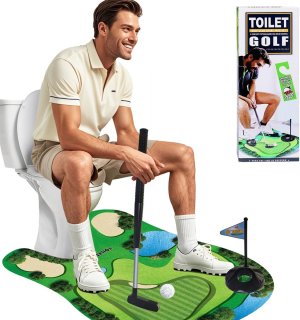 De Toilet Midgetgolfspel Set (6-delig) in één oogopslag