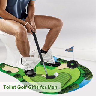 Wat vinden we goed aan de Toilet Midgetgolfspel Set (6-delig)
