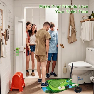 Toilet Midgetgolfspel Set (6-delig)