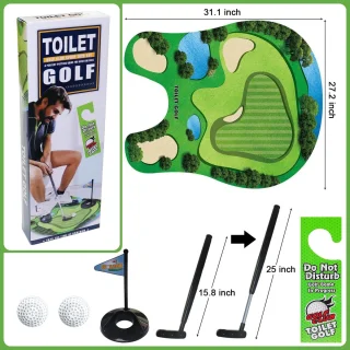 Toilet Midgetgolfspel Set (6-delig)