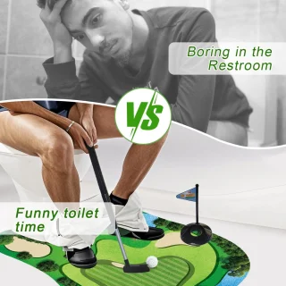 Toilet Midgetgolfspel Set (6-delig)