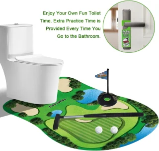Toilet Midgetgolfspel Set (6-delig)