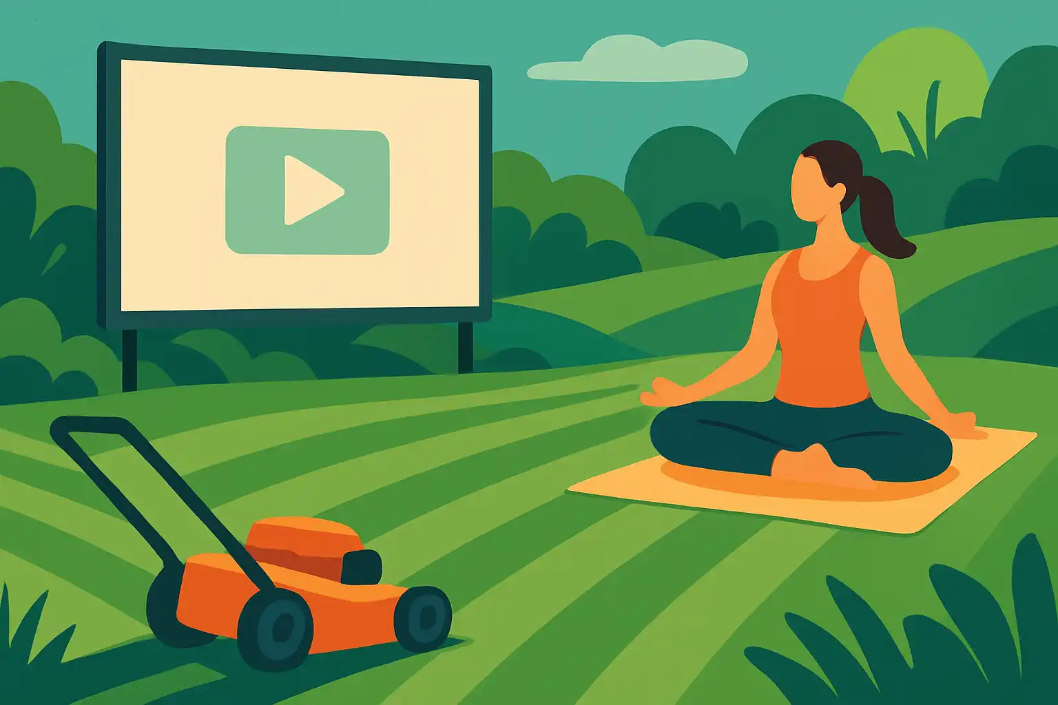 Gazon voor buitenbioscoop en yoga: zo maai en richt je je gras voor perfecte buitenmomenten