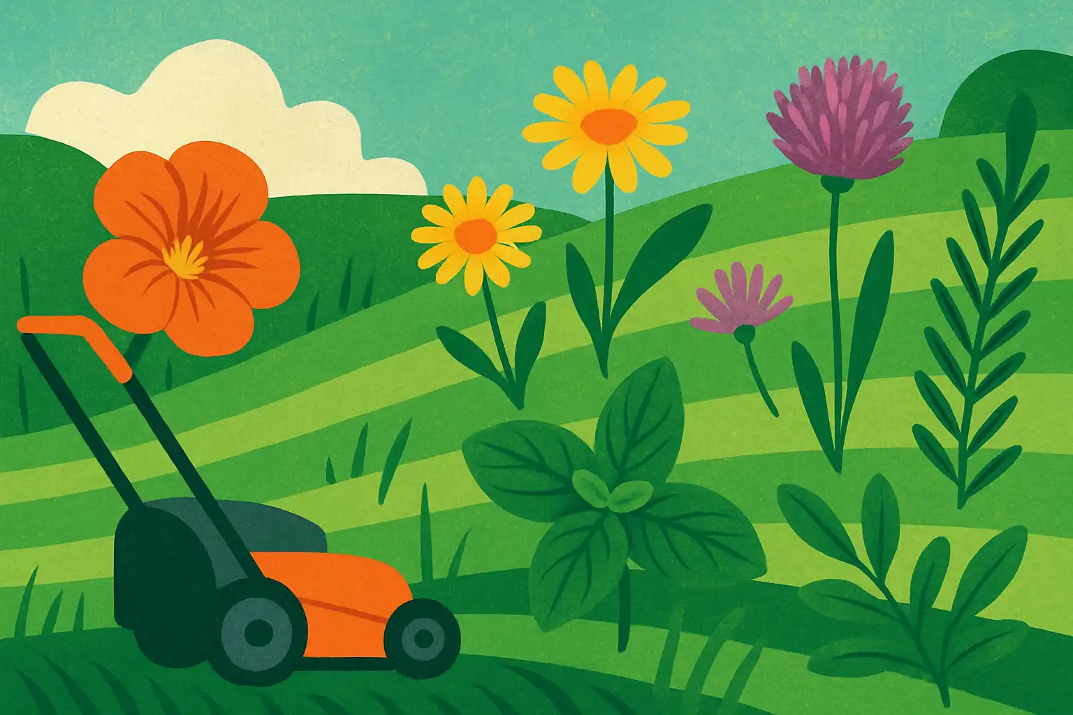 Maai je gazon met smaak: zo combineer je gras met eetbare bloemen en kruiden