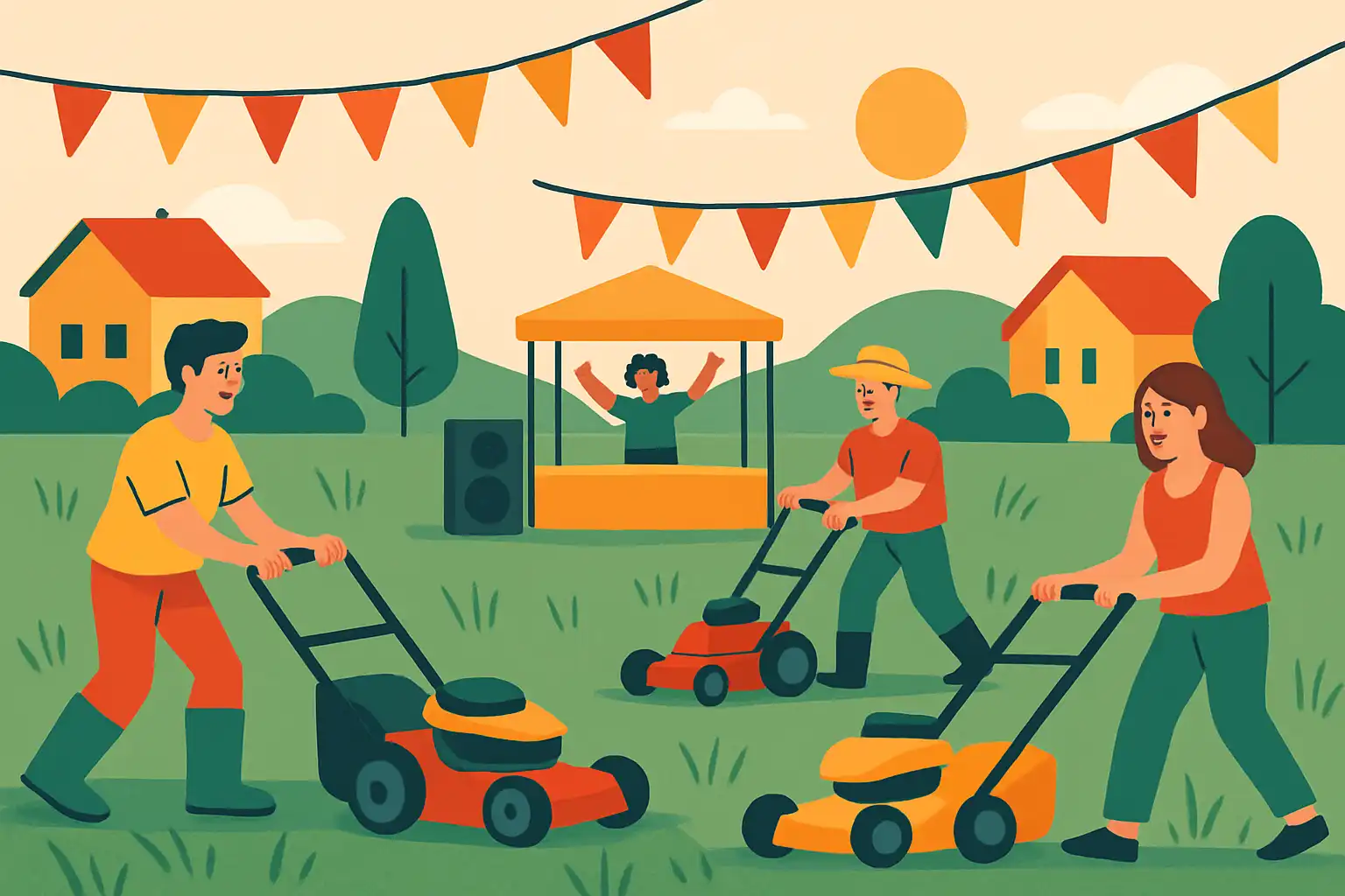 Organiseer het ultieme buurtmaaifestival: zo maak je van maaien een buurtfeest