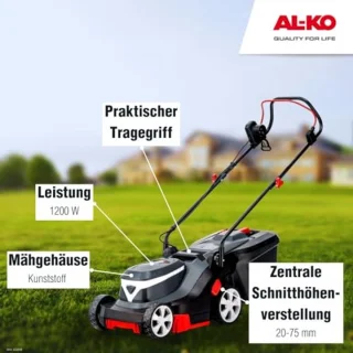 Elektrische Grasmaaier met 32 cm Maaibreedte en 1200 Watt voor tuinen tot 250 m²