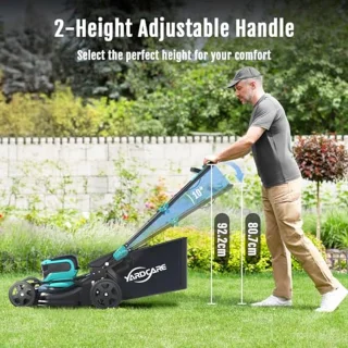 Accu grasmaaier tot 675 m² met 41 cm snijbreedte, 36V, borstelloos, 7-traps hoogteverstelling, inclusief mulchwig en 45L opvangzak