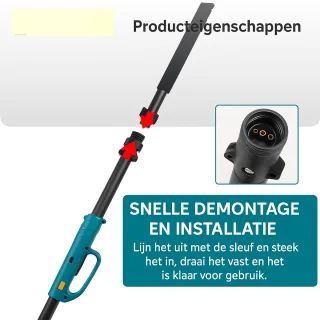 Grastrimmer - Accu Grastrimmer - Elektrische Grastrimmer - Draadloze Grastrimmer - Tuintrimmer - Bosmaaier - Grasmaaier - Onkruidtrimmer - Snoerloos - 10 Inch - 6000W - Voor 18V Accu - Verstelbare Hoek - Opvouwbaar - Zonder Accu - Compact Model