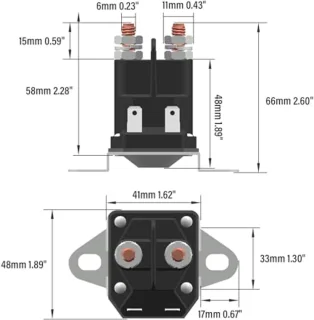 12V Starter Relay voor Grasmaaiers - Solenoid Vervangingsonderdeel