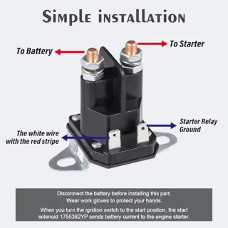 12V Starter Relay voor Grasmaaiers - Solenoid Vervangingsonderdeel