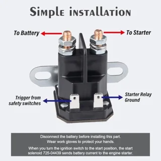 Startmagneetrelais 12 V voor grasmaaiers - Geschikt voor diverse modellen