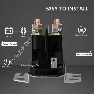 Startersolenoïde 12V 300A 3 Aansluitingen voor Trombetta Troy Build Generatormotoren - Startmagneet Grasmaaier - ABS Messing Regelkleppen .