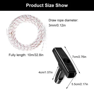 Recoil Starter Touw, 10 Meter 3mm Trekkoord met 3 Starter Handvatten voor Grasmaaier