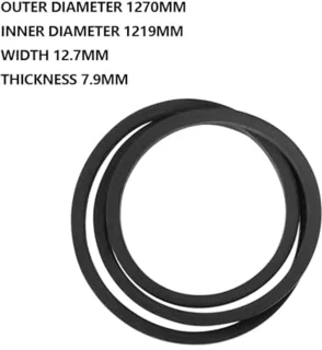 2 stuks grasmaaier V-type rubberen aandrijfriem buitenomtrek 1270 mm binnenomtrek 1219 mm breedte 12,7 mm MT3371 W30074 compatibel met Wolseley Tiller