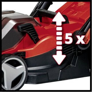 Wat vinden we goed aan de Einhell GE-CM 36/34-1 Li-Solo Power X-Change Accu-grasmaaier Accu In hoogte verstelbare greep 18 V Snijbreedte max. 33.