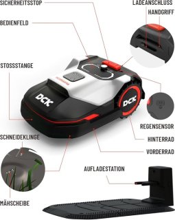 Indsutrialhome DCK Robot Grasmaaier 1000 – slim, stil en sterk op hellingen