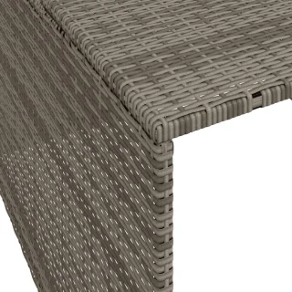 vidaXL - Garage - voor - robotmaaier - 86x90x52/57 - cm - poly - rattan - grijs