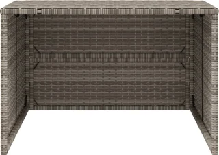 vidaXL - Garage - voor - robotmaaier - 86x90x52/57 - cm - poly - rattan - grijs