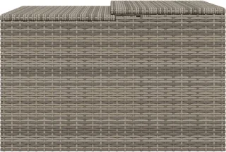 vidaXL - Garage - voor - robotmaaier - 86x90x52/57 - cm - poly - rattan - grijs