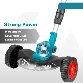 Handmaaier - Grasmaaier - Grastrimmer - Grasschaar - Grasmachine - 1500W - 12000RPM - 9-Inch - Elektrische/Accu - Grastrimmer met Verstelbare Handgreep – Oplaadbaar Tuingereedschap - 21V/18V Compatibel - Inclusief 2x Accu