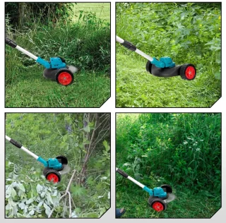 Handmaaier - Grasmaaier - Grastrimmer - Grasschaar - Grasmachine - 1500W - 12000RPM - 9-Inch - Elektrische/Accu - Grastrimmer met Verstelbare Handgreep – Oplaadbaar Tuingereedschap - 21V/18V Compatibel - Inclusief 2x Accu