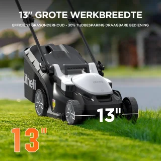 Litheli U20 snoerloze borstelloze grasmaaier 33 cm- met 4,0 Ah accu- tot 200 ㎡