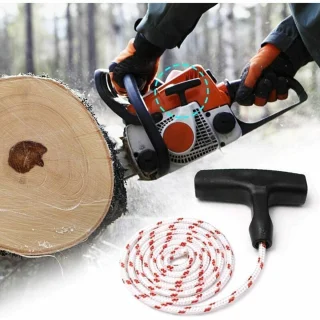 Starthendel voor grasmaaier, terugslagstartkoord met 3 starthendels, accessoires voor grasmaaiers met snoer voor de meeste grasmaaiers-Een meter touw